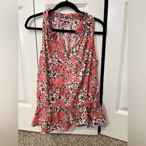 Juicy Couture Floral Sleeveless Top - Pink size large